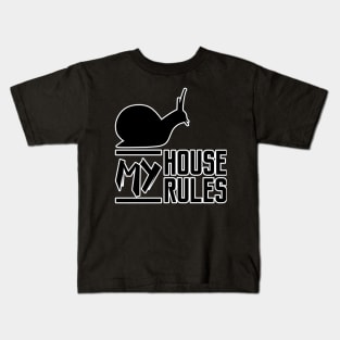My House My Rules Cowboy Snail Kids T-Shirt